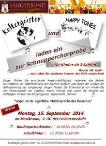 Schnupperchorprobe 2014