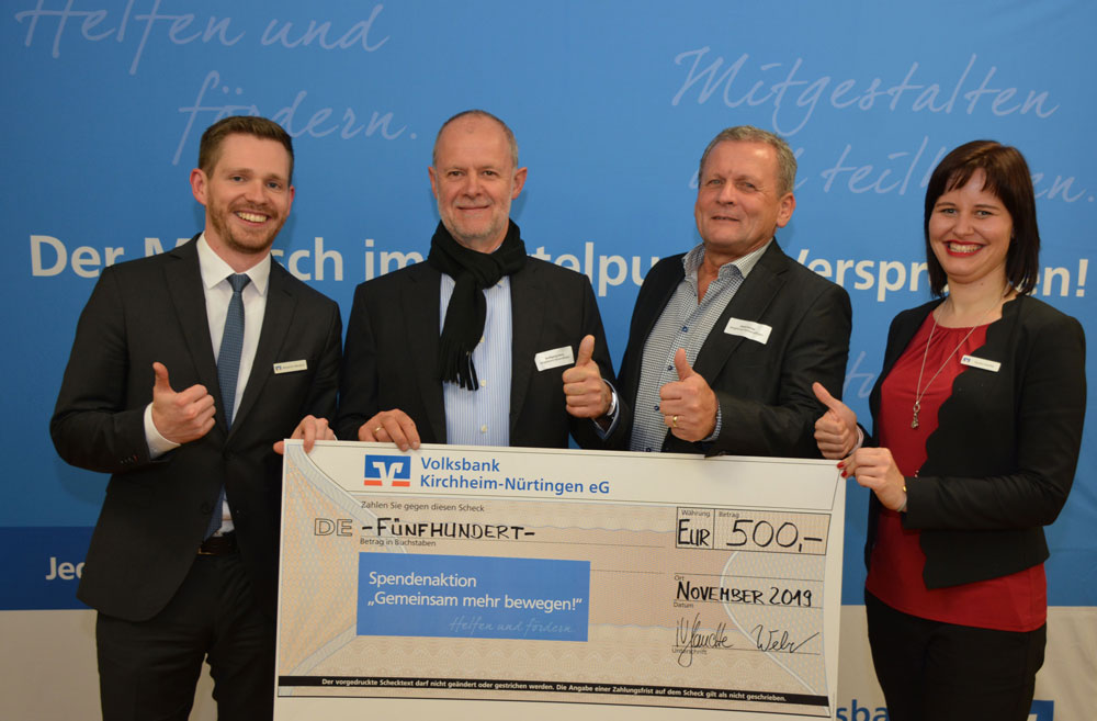 Spendenaktion der Volksbank Kirchheim-Nürtingen