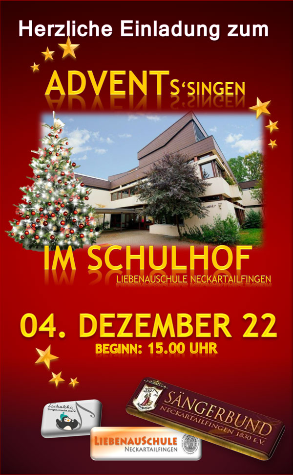 Adventssingen im Schulhof der Liebenauschule