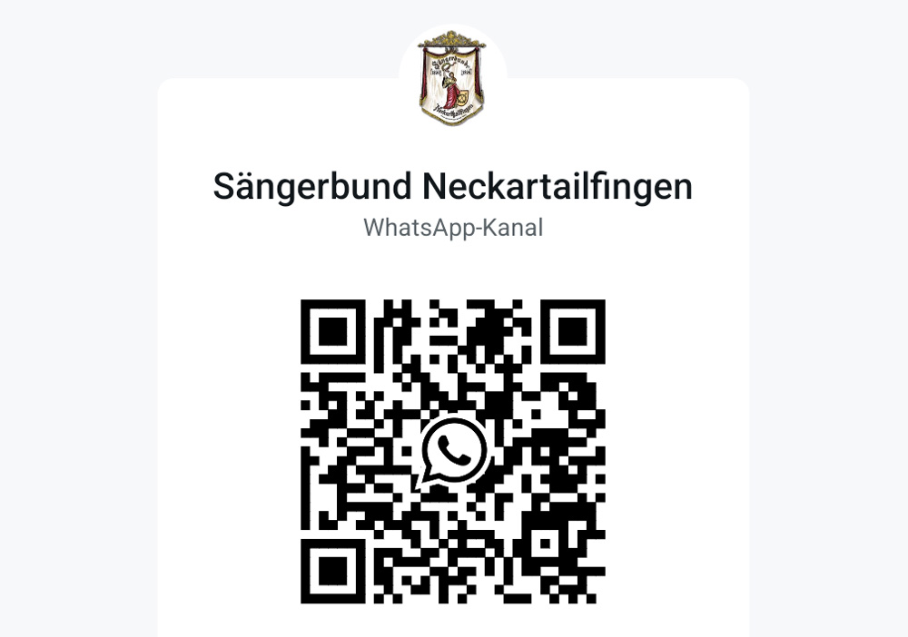 Immer aktuell mit unserem WhatsApp-Kanal. QR-Code scannen oder Klicken.